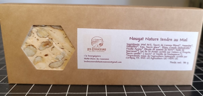 Nougat nature tendre au miel
